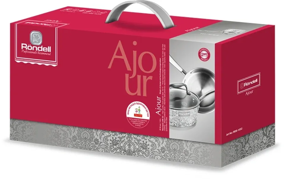 Ковш Rondell Ajour RDS-1052 1.5л. d=16см с крышкой стальной, 1.5 л - фото 7