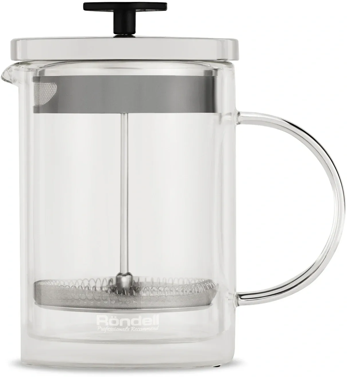 Френч-пресс Rondell Dual RDS-1063 0.8л прозрачный, 0.8 л - фото 1