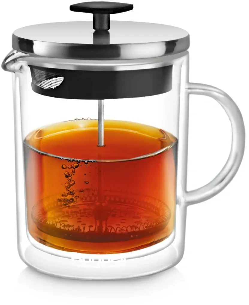 Френч-пресс Rondell Dual RDS-1063 0.8л прозрачный, 0.8 л - фото 4