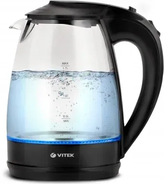 Чайник электрический Vitek VT-1122 1.7л. 2200Вт прозрачный корпус: стекло/пластик - фото 8