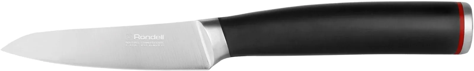 Набор ножей кухон. Rondell Urban Ultimate RD-1130 компл.:6предм. с подставкой черный/красный подар.коробка - фото 7
