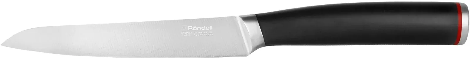 Набор ножей кухон. Rondell Urban Ultimate RD-1130 компл.:6предм. с подставкой черный/красный подар.коробка - фото 8