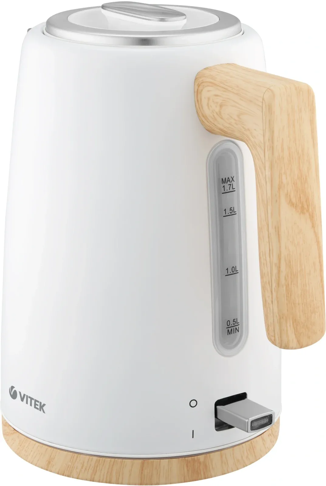 Чайник электрический Vitek VT-1154 1.7л. 2200Вт белый/дерево корпус: металл/пластик - фото 3