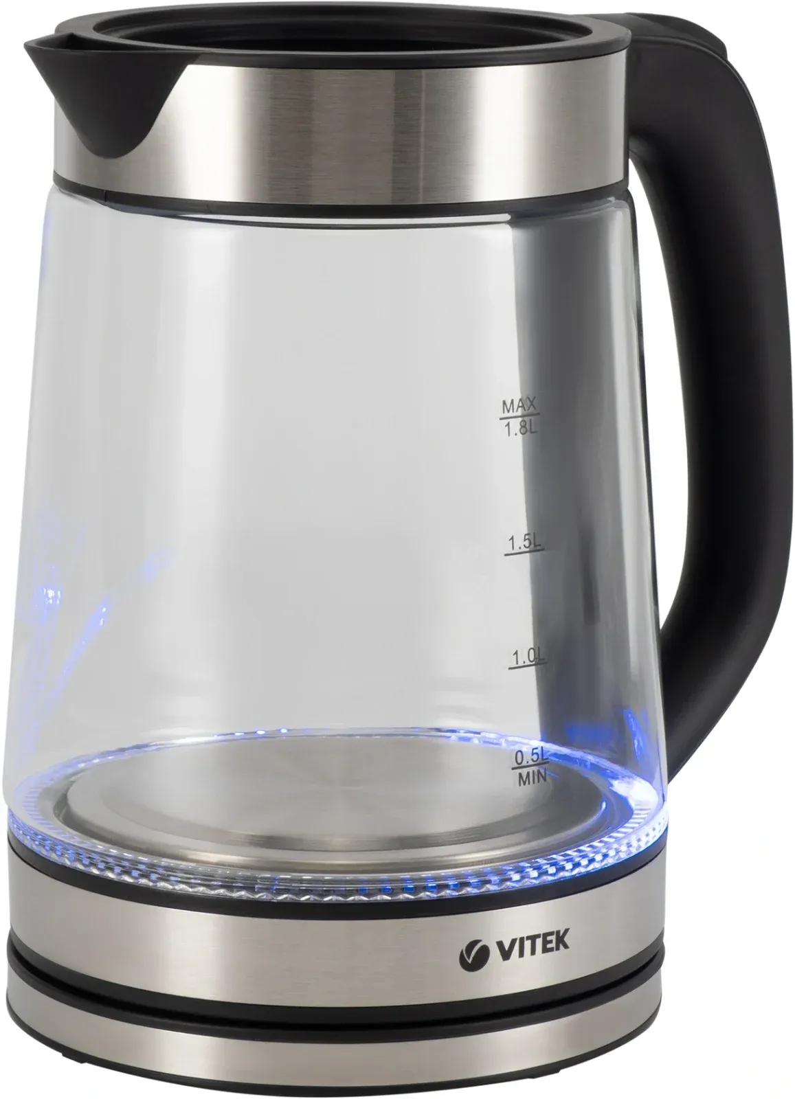 Чайник электрический Vitek VT-1179 1.8л. 2200Вт серебристый корпус: стекло/металл - фото 6