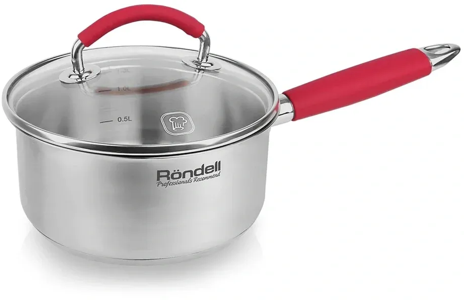 Ковш Rondell Sorge RDS-1218 1.3л. d=16см с крышкой стальной, 1.3 л - фото 4