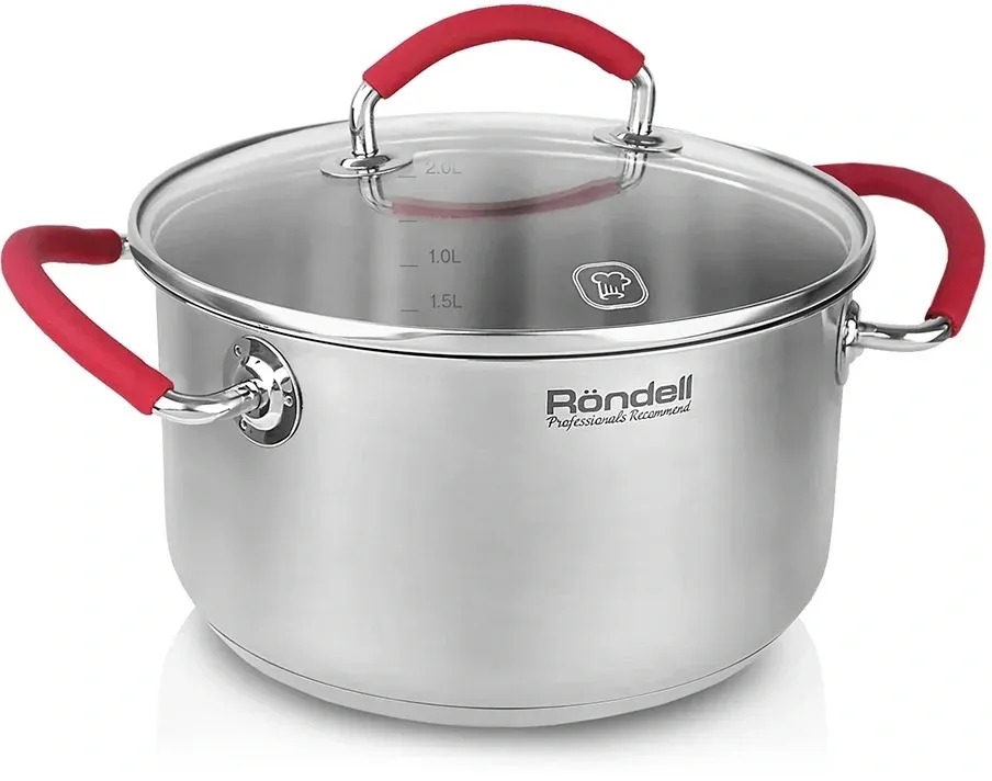 Кастрюля Rondell Sorge RDS-1219 2.1л. d=18см с крышкой стальной, 2.1 л - фото 1
