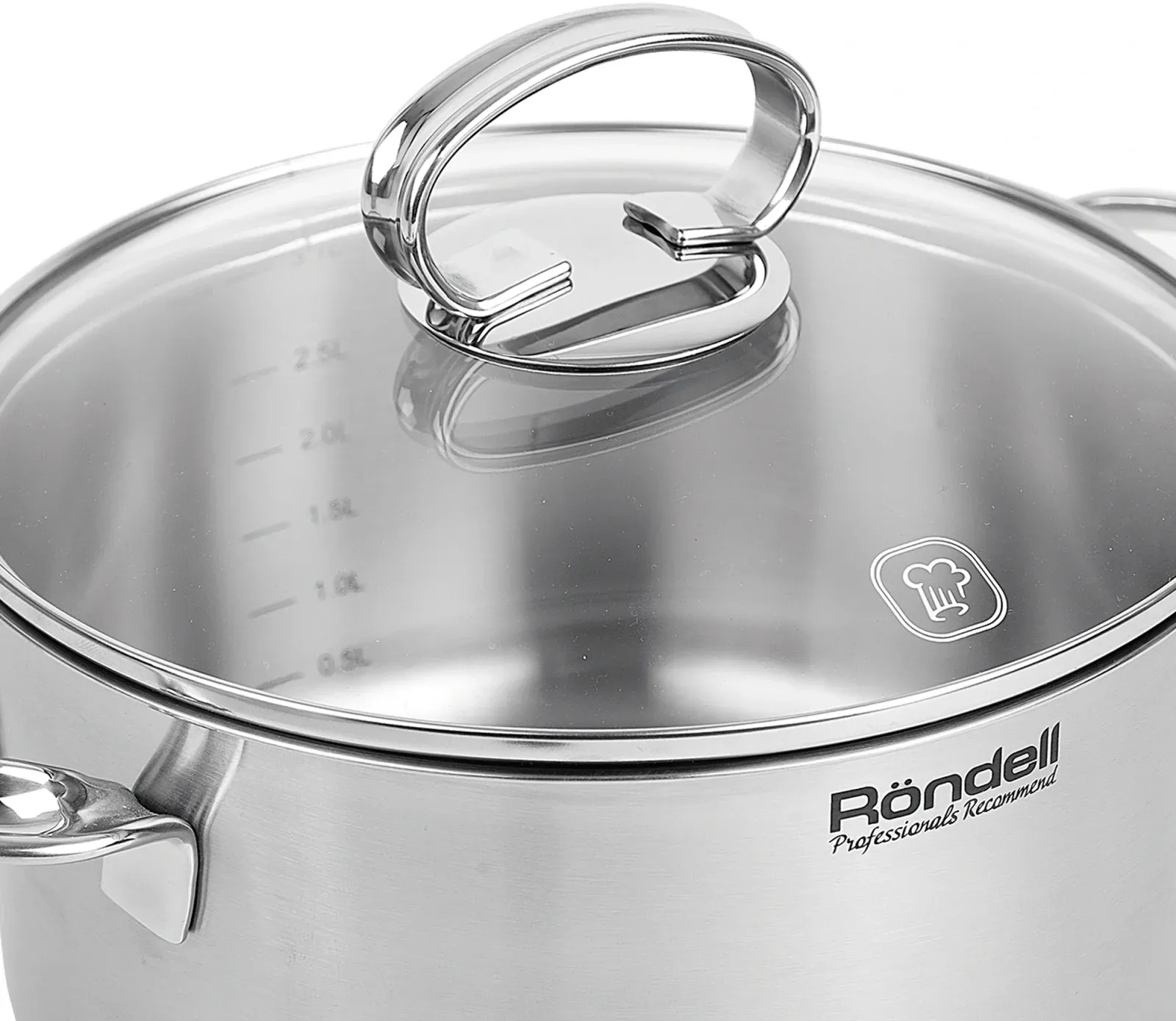 Кастрюля Rondell Zart RDS-1227 5.1л. d=24см с крышкой стальной, 5.1 л - фото 6
