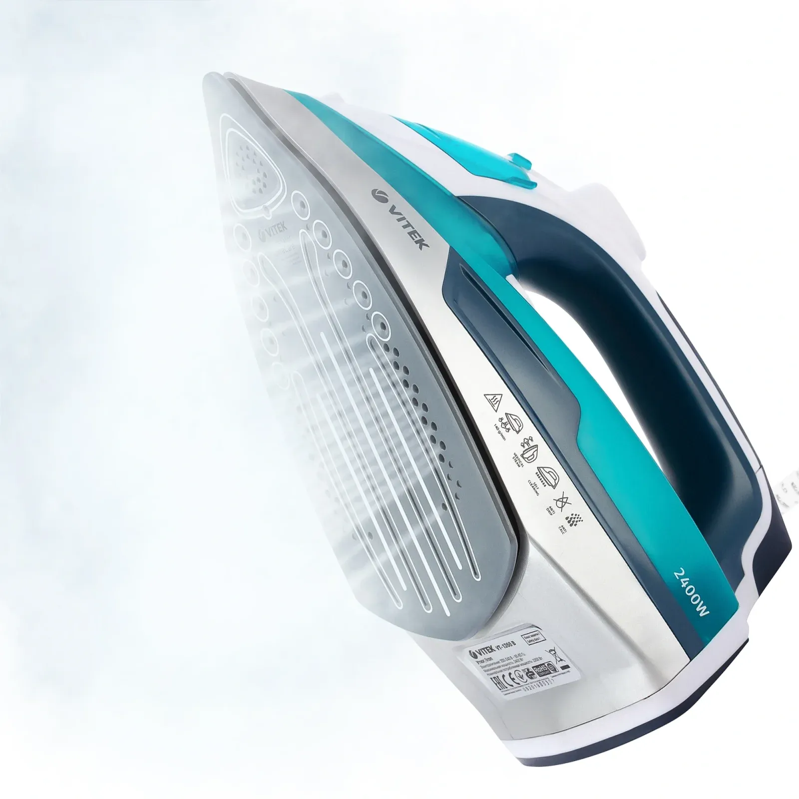 Утюг Vitek VT-1266 2400Вт синий - фото 4