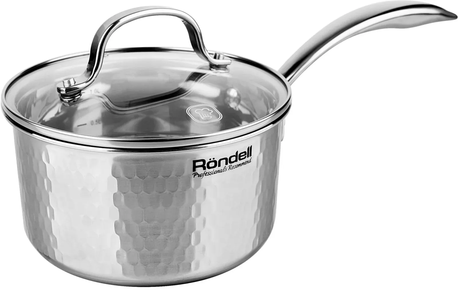 Ковш Rondell RainDrops RDS-1292 1.7л. d=16см с крышкой стальной, 1.7 л - фото 4