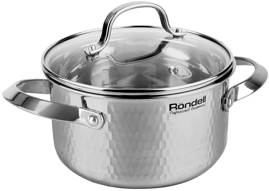 Кастрюля Rondell RainDrops RDS-1294 3.2л. d=20см с крышкой стальной, 3.2 л - фото 4
