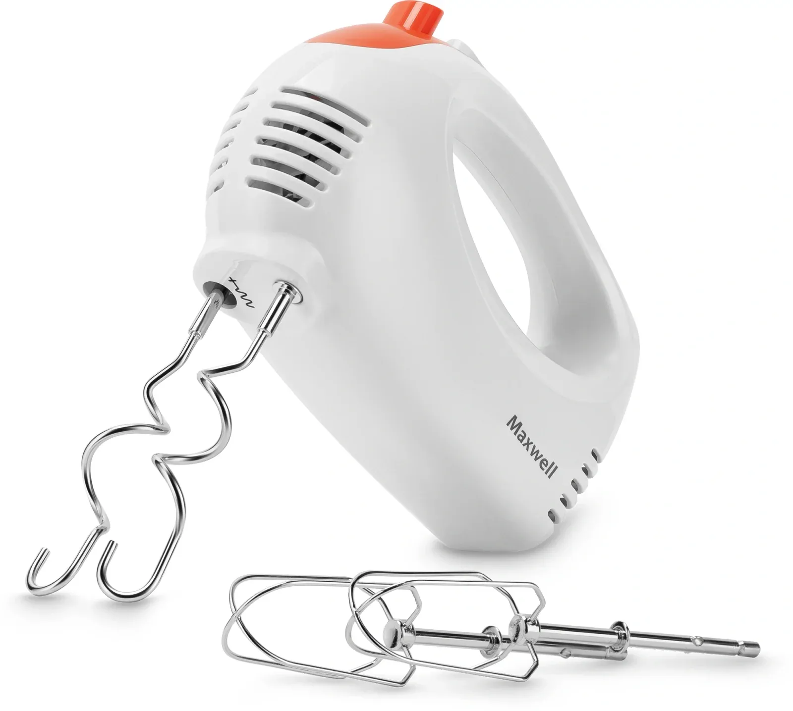 Миксер ручной Maxwell MW-1358 W 300Вт белый/оранжевый - фото 5