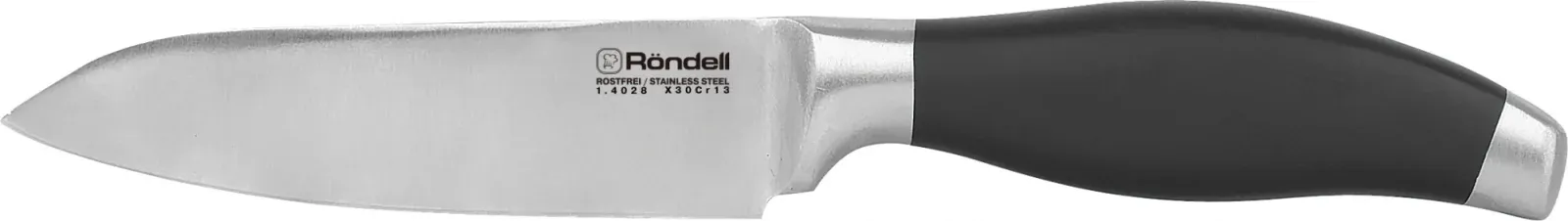 Набор ножей кухон. Rondell Dart RD-1358 компл.:5предм. подставка/ножницы черный/красный/серый подар.коробка - фото 2