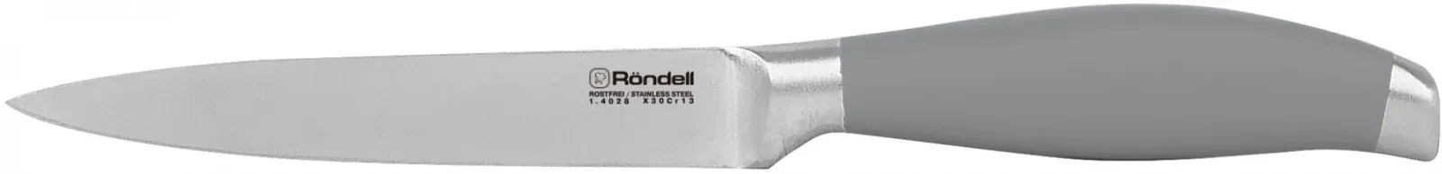 Набор ножей кухон. Rondell Dart RD-1358 компл.:5предм. подставка/ножницы черный/красный/серый подар.коробка - фото 4