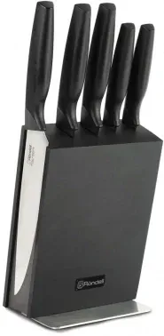 Набор ножей кухон. Rondell Katana RD-1359 компл.:6предм. с подставкой черный подар.коробка - фото 8