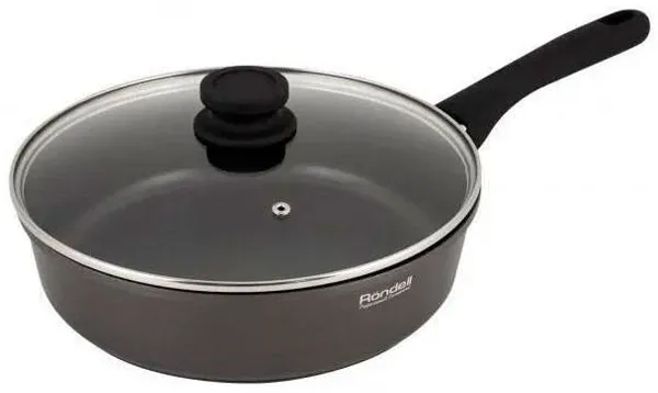 Сотейник Rondell Patron RDA-1367 4.0л. d=28см с крышкой серый, 4.0 л - фото 1
