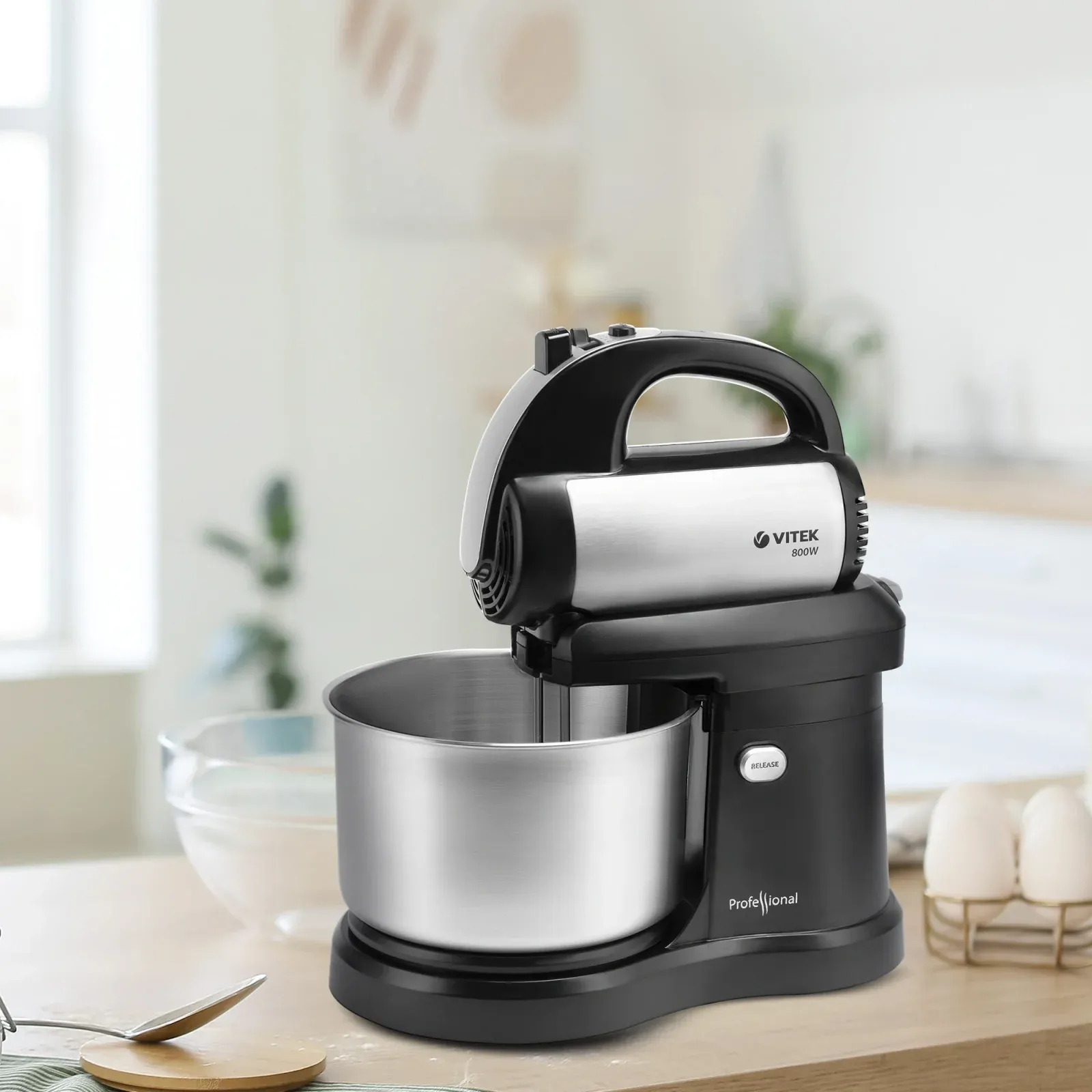 Миксер стационарный Vitek VT-1418 ST 800Вт черный/стальной - фото 6
