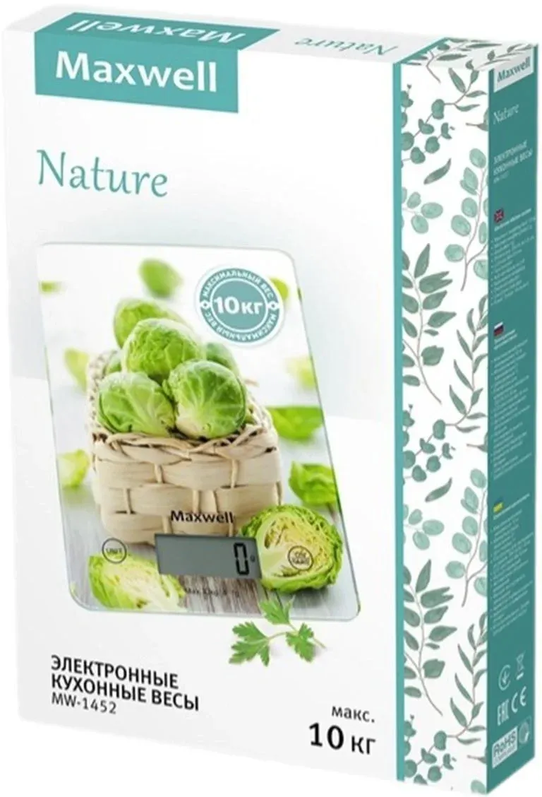 Весы кухонные электронные Maxwell Nature MW-1452 макс.вес:5кг рисунок - фото 2