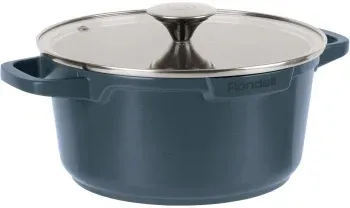 Кастрюля Rondell Azul Claro RDA-1501 4.5л. d=24см с крышкой синий, 4.5 л - фото 6