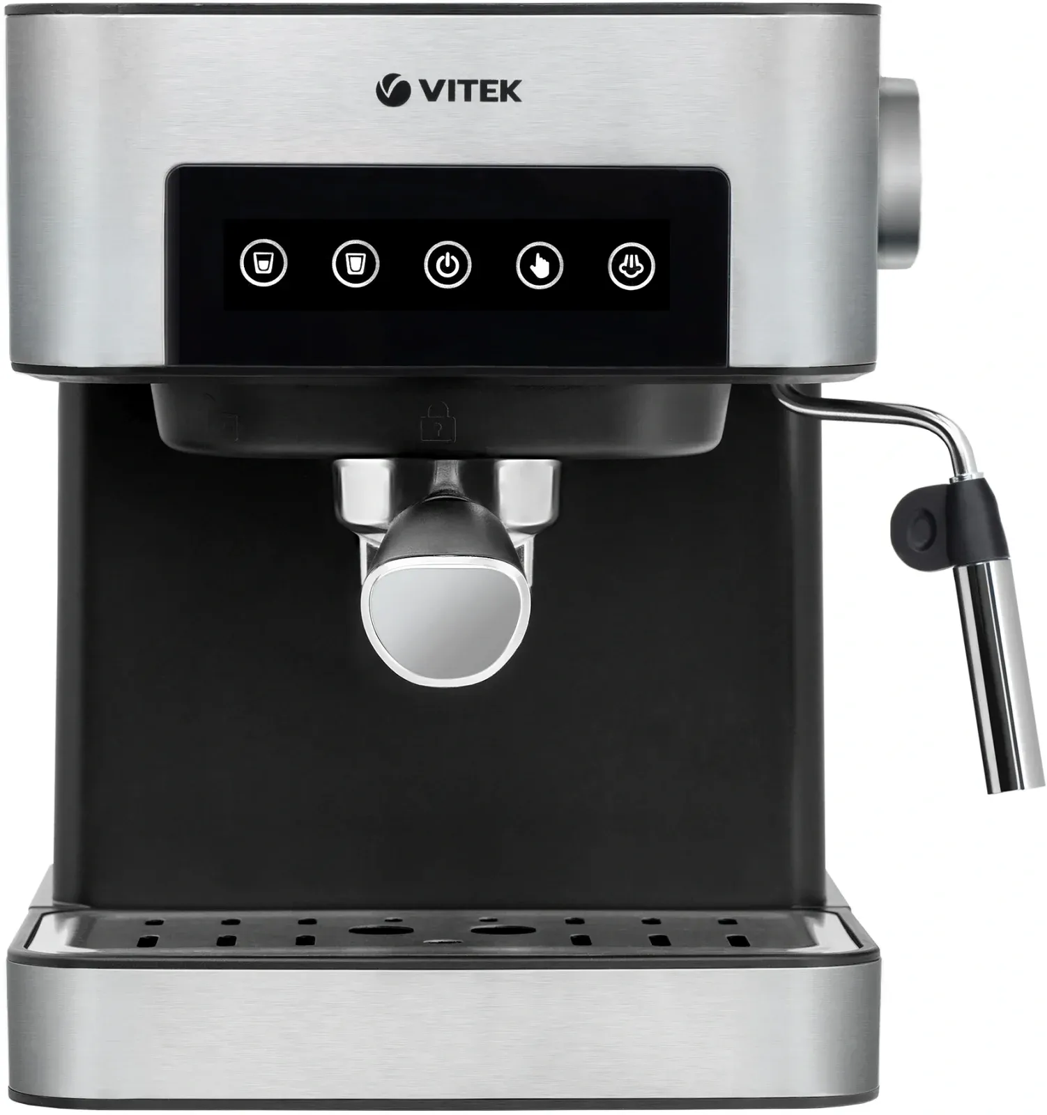 Кофеварка рожковая Vitek VT-1508 850Вт серебристый