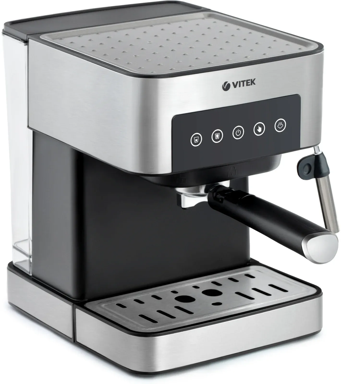 Кофеварка рожковая Vitek VT-1508 850Вт серебристый - фото 2