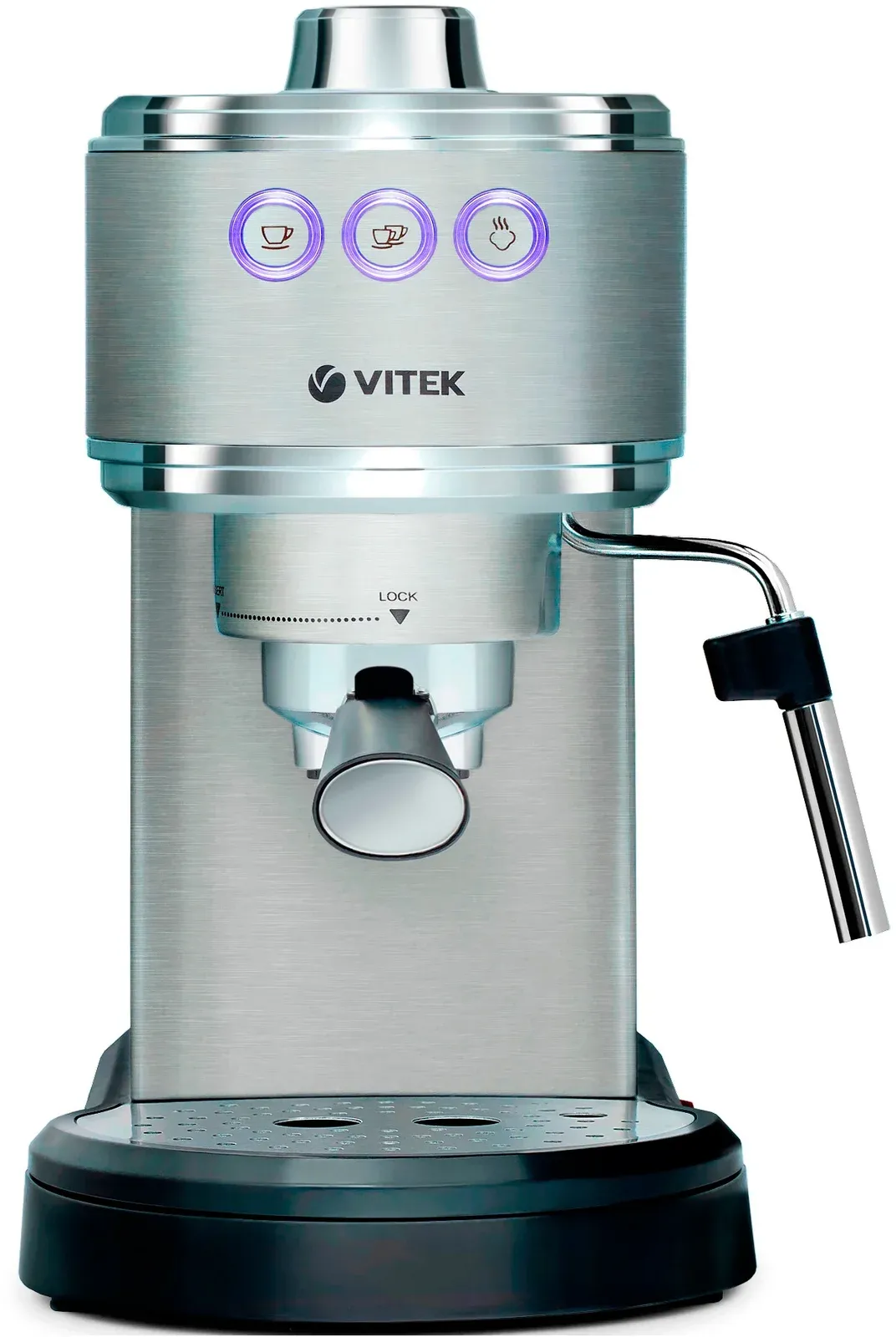 Кофеварка рожковая Vitek VT-1515 1350Вт серебристый - фото 4