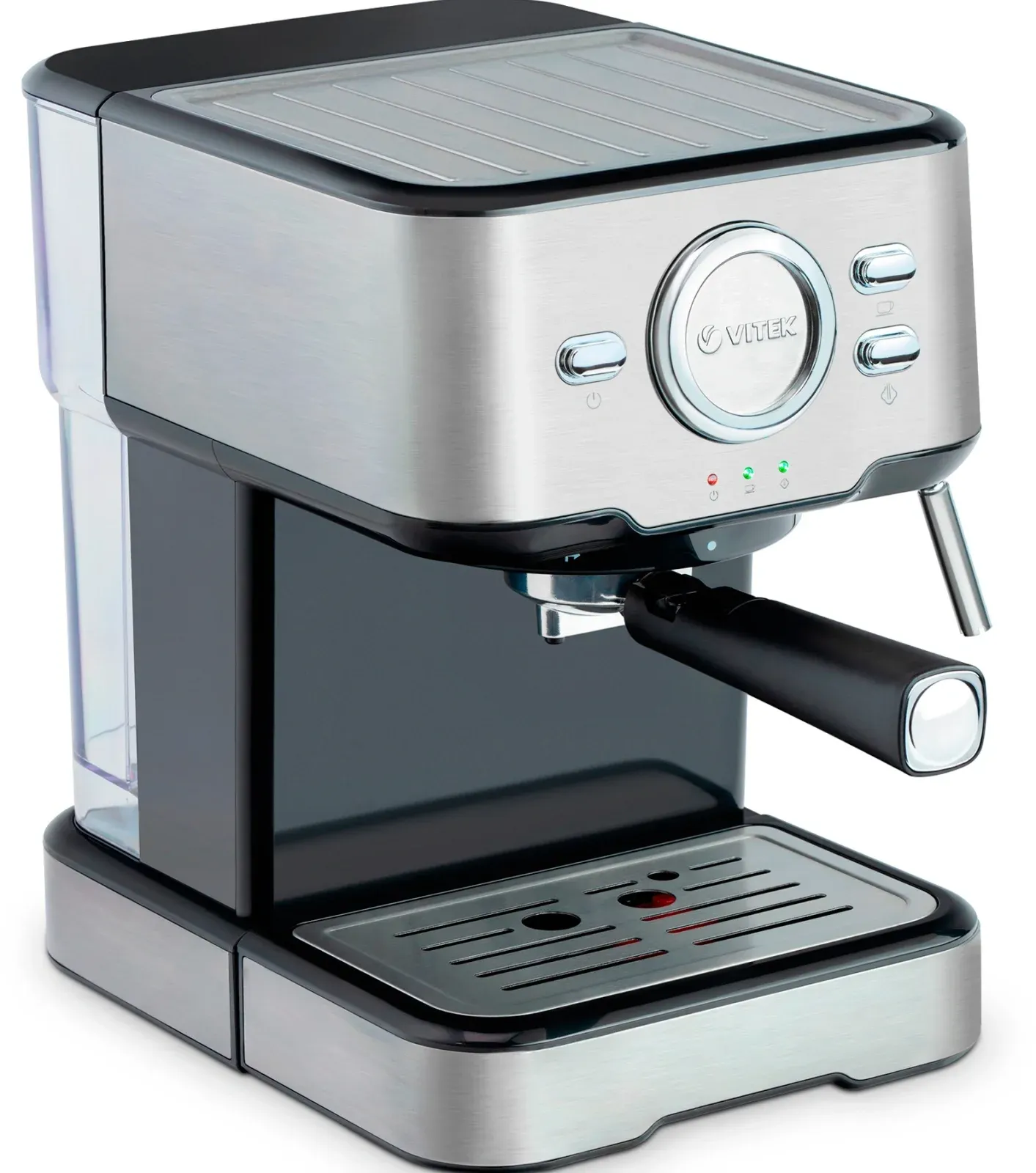 Кофеварка рожковая Vitek VT-1520 850Вт серебристый - фото 2