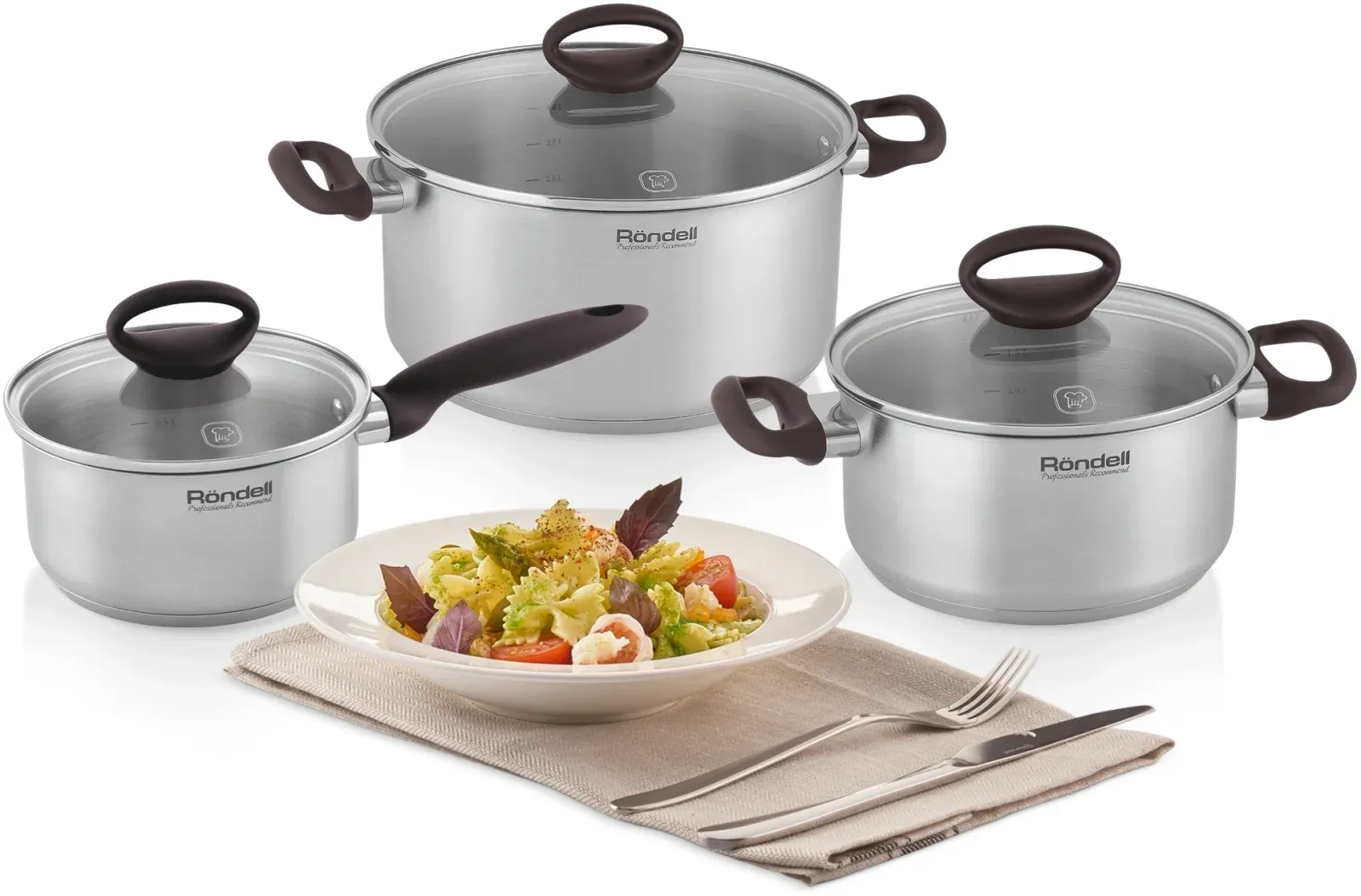 Кастрюля Rondell Tierno RDS-1593 4.8л. d=24см с крышкой стальной, 4.8 л - фото 6