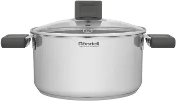 Кастрюля Rondell Quadro RDS-1596 3.1л. d=20см с крышкой стальной, 3.1 л - фото 6