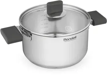 Кастрюля Rondell Quadro RDS-1596 3.1л. d=20см с крышкой стальной, 3.1 л - фото 7