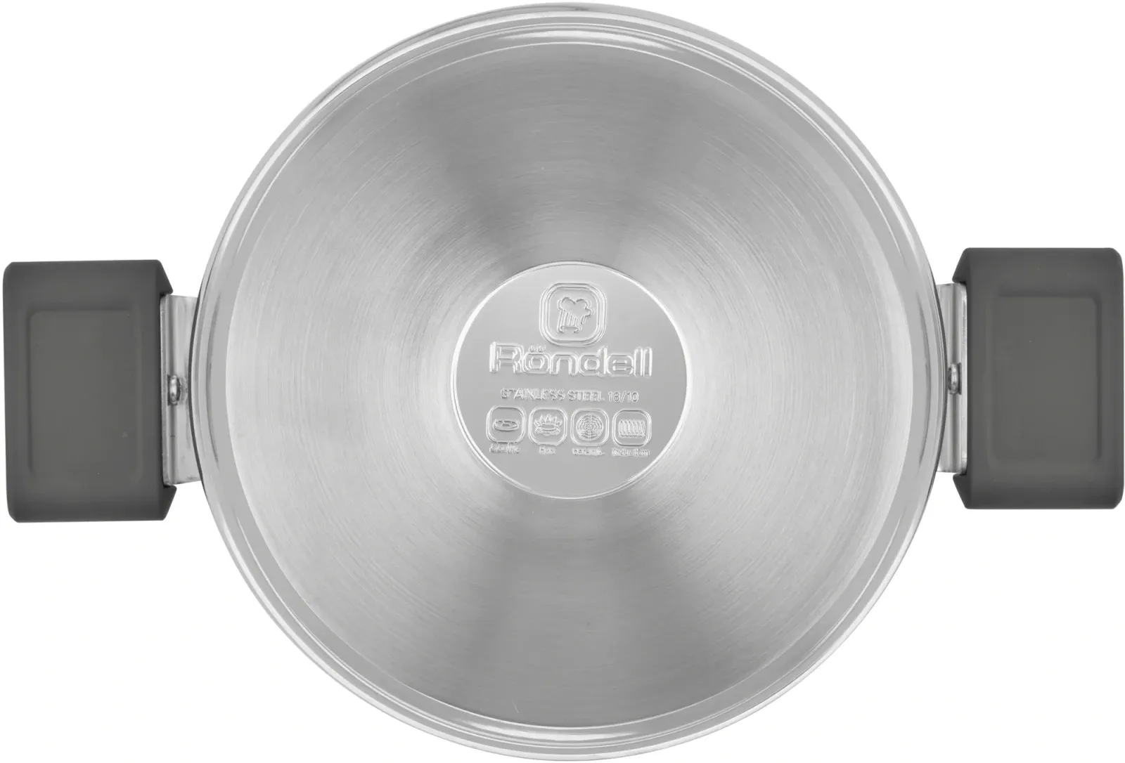Кастрюля Rondell Quadro RDS-1597 5.1л. d=24см с крышкой стальной, 5.1 л - фото 5