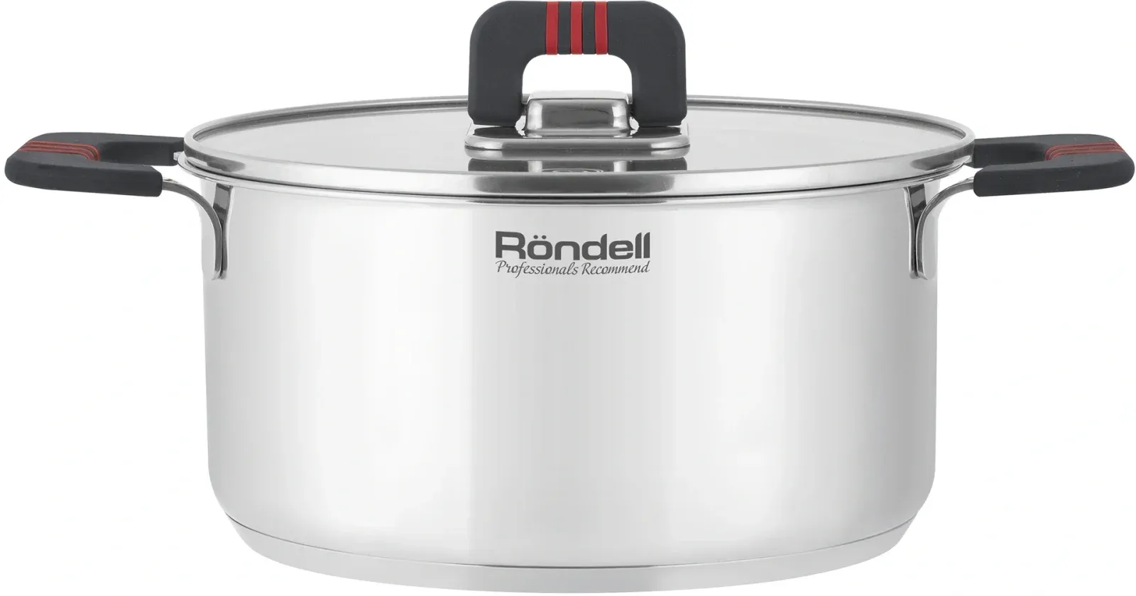 Кастрюля Rondell Stripes RDS-1637 2.8л. d=20см с крышкой стальной, 2.8 л - фото 3