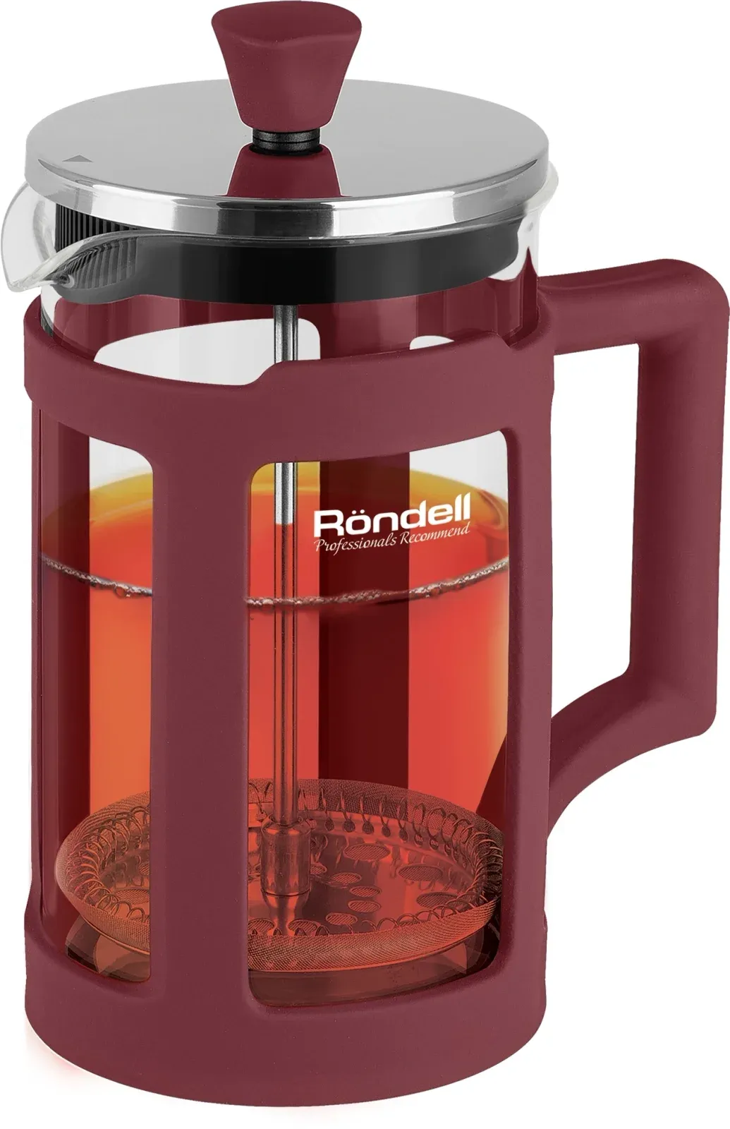 Френч-пресс Rondell Stripes RDS-1641 0.6л красный, 0.6 л - фото 5
