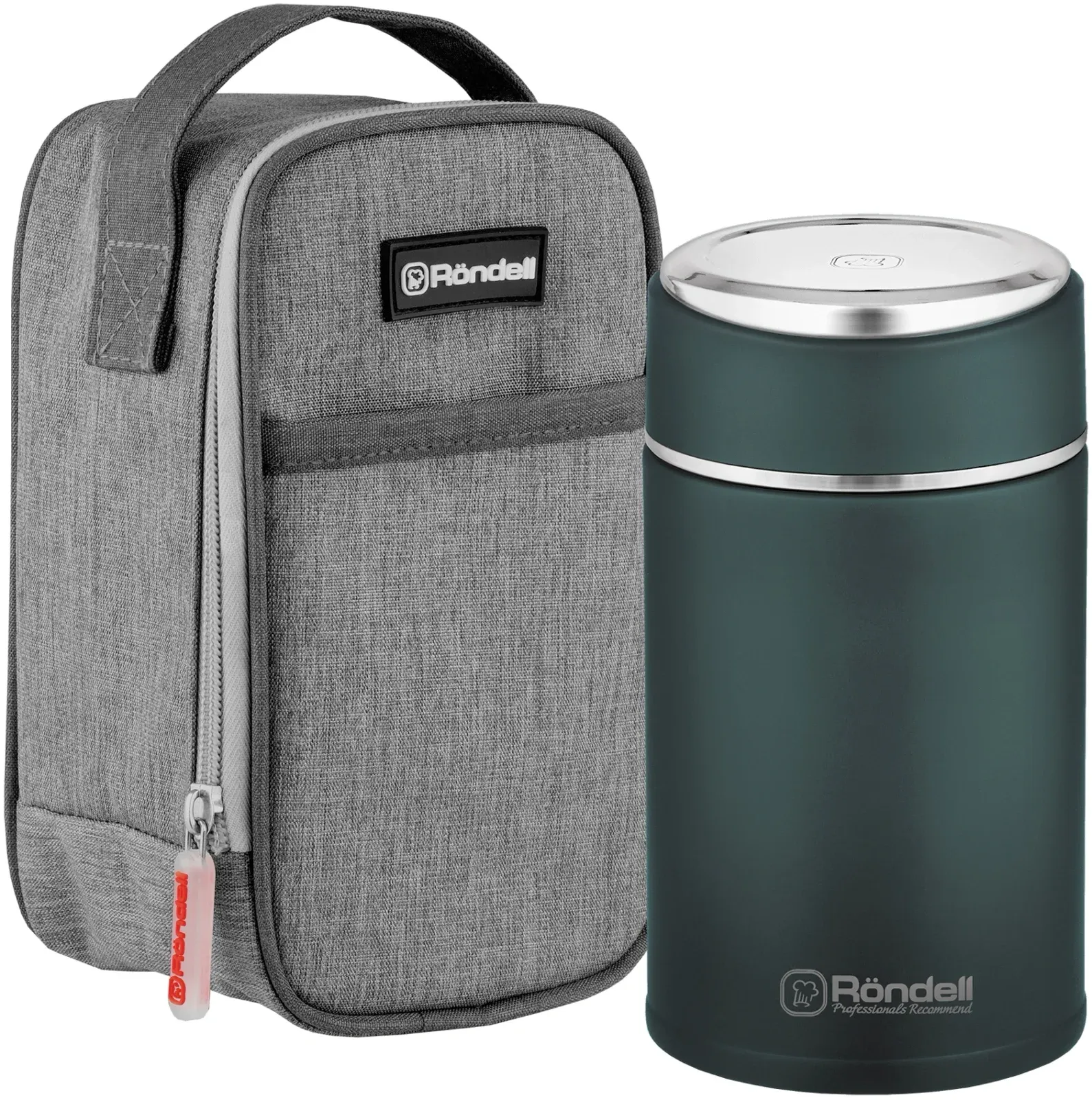Термос для еды Rondell Aventura RDS-1660 0.7л. морская волна с чехлом картонная коробка - фото 4