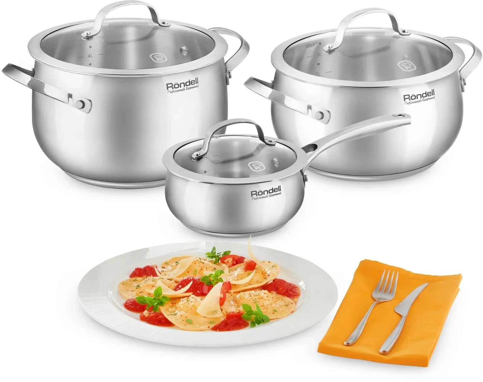 Ковш Rondell Calypso RDS-1670 1.5л. d=16см с крышкой стальной, 1.5 л - фото 3