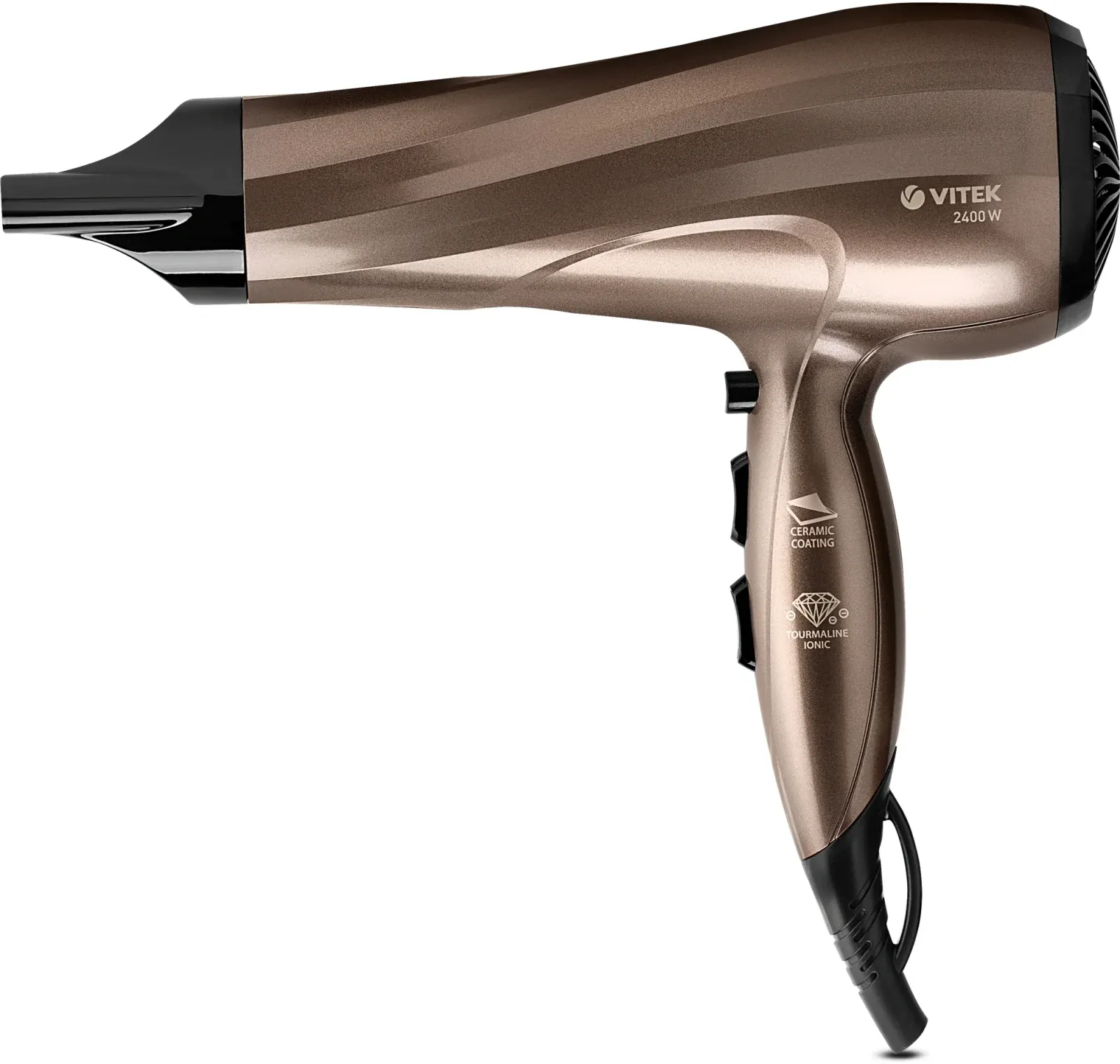 Фен Vitek VT-2298 2400Вт коричневый - фото 1