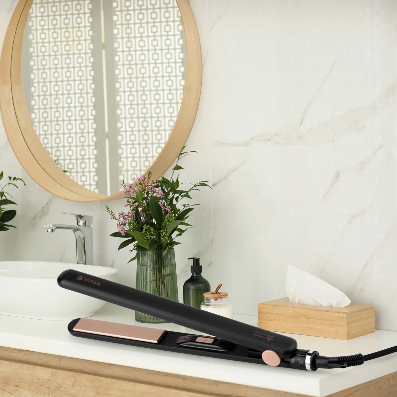 Выпрямитель Vitek VT-2317 32Вт черный макс.темп.:220С покрытие:керамико-турмалиновое - фото 6