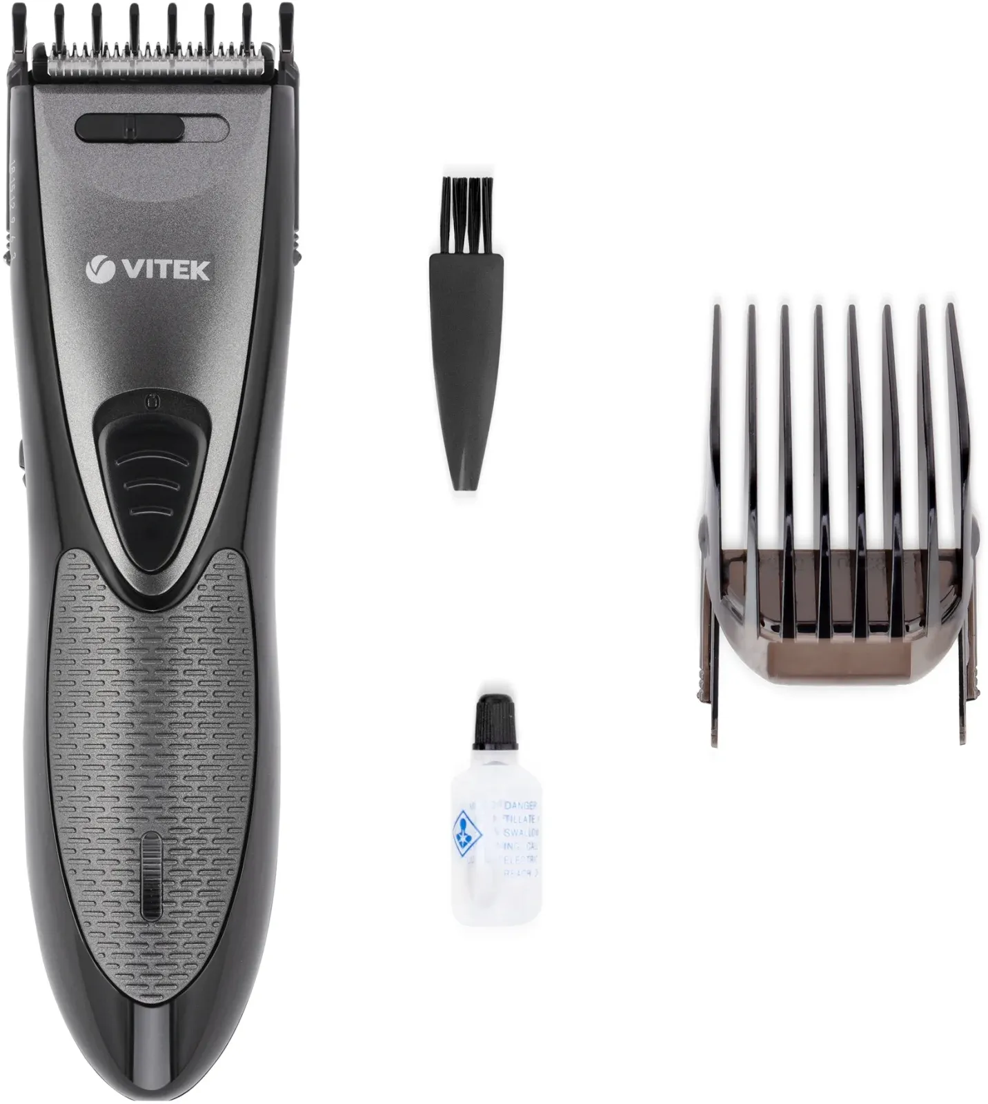 Машинка для стрижки Vitek VT-2567 графитовый 4.8Вт насадок в компл:2шт - фото 6