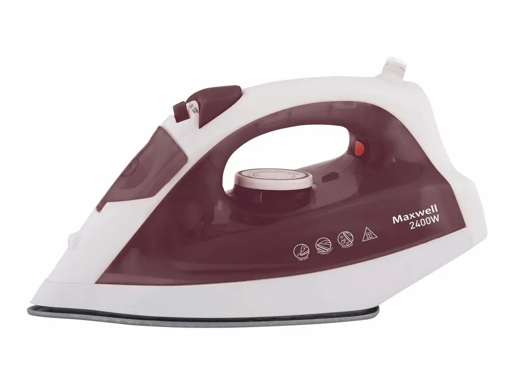 Утюг Maxwell MW-3006 2400Вт белый/бордовый - фото 1