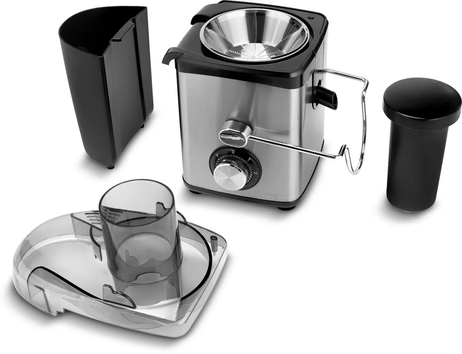 Соковыжималка центробежная Vitek VT-3653 1000Вт рез.сок.:600мл. стальной - фото 5