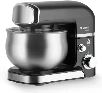 Кухонная машина Vitek Loft Professional VT-4115 планетар.вращ. 1000Вт черный/стальной - фото 7