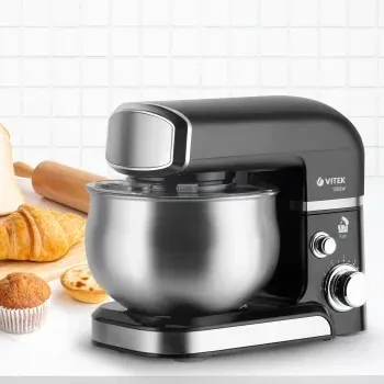 Кухонная машина Vitek Loft Professional VT-4115 планетар.вращ. 1000Вт черный/стальной - фото 8