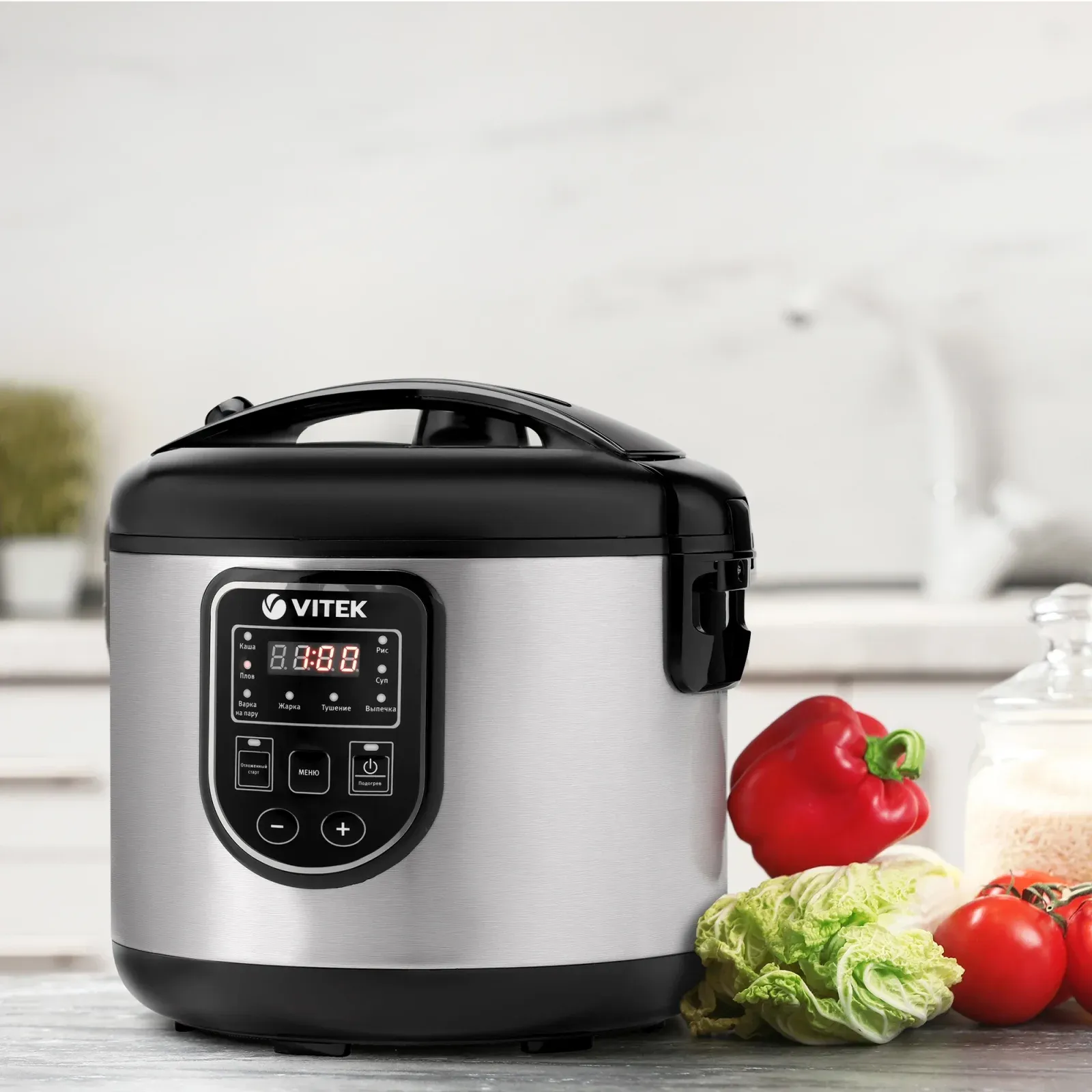 Мультиварка Vitek VT-4278 5л 900Вт серебристый/черный - фото 6