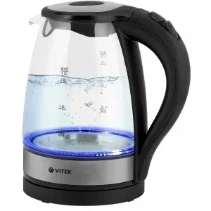 Чайник электрический Vitek VT-7008 1.7л. 2200Вт прозрачный корпус: стекло/пластик - фото 4