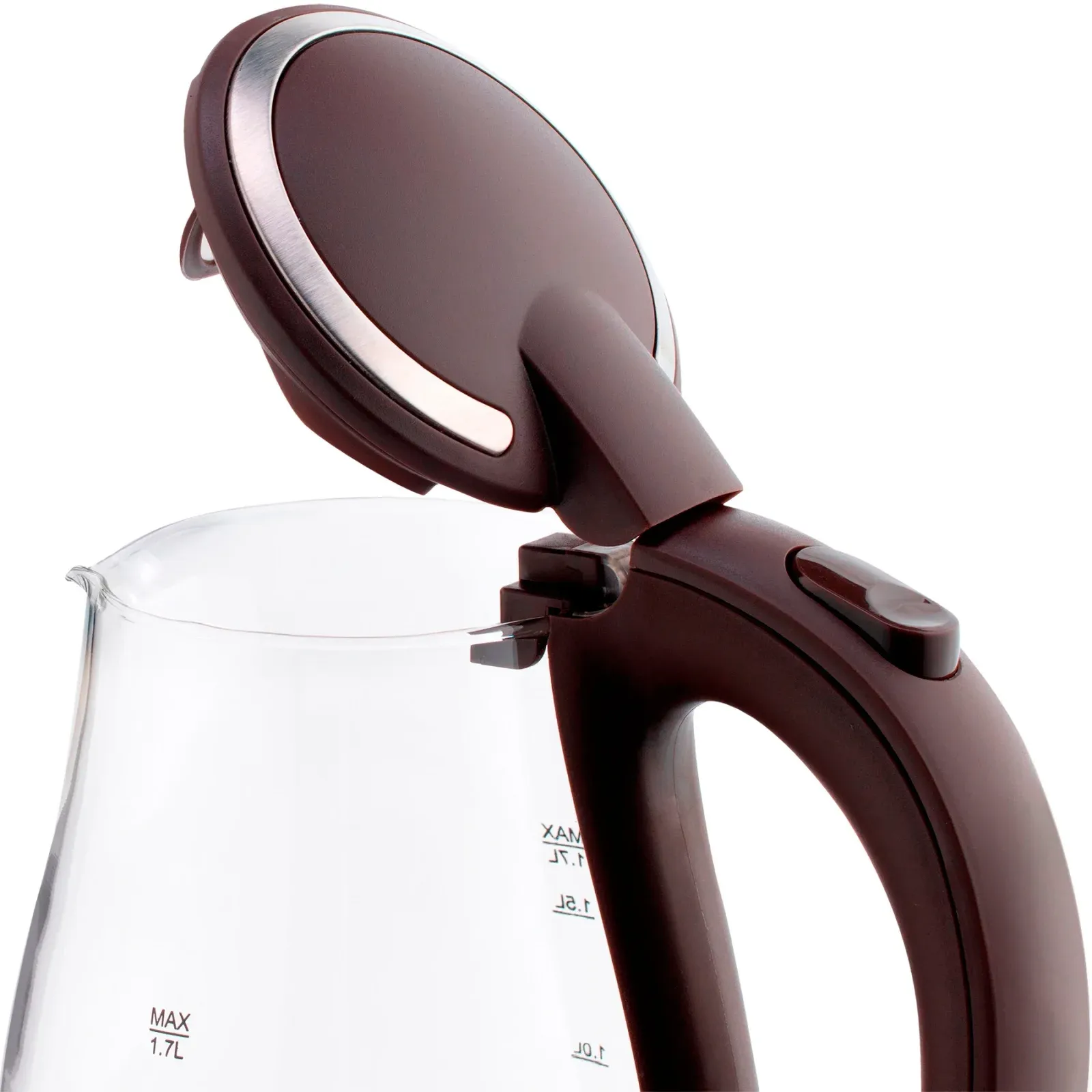 Чайник электрический Vitek VT-7015 1.7л. 2200Вт прозрачный/коричневый корпус: стекло/пластик - фото 3