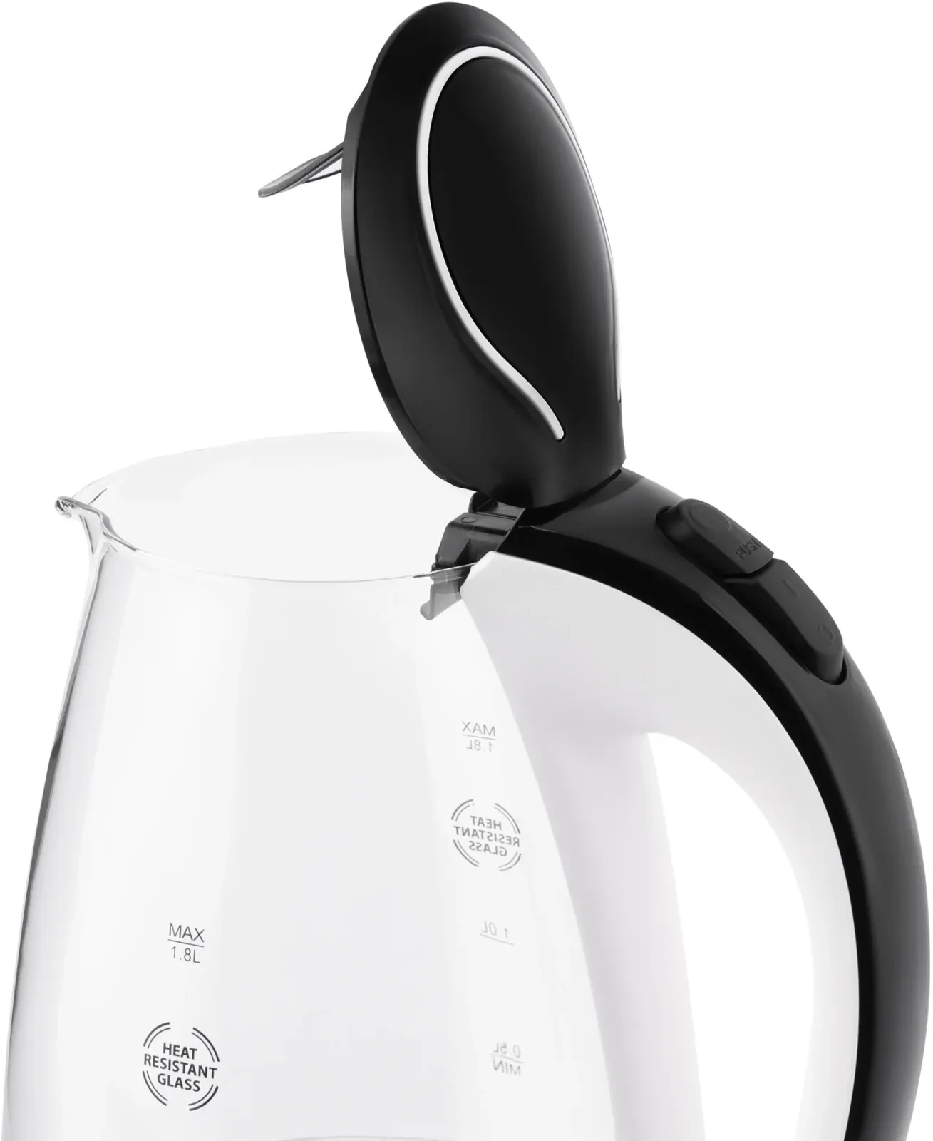 Чайник электрический Vitek VT-7027 1.8л. 2200Вт черный корпус: стекло - фото 5