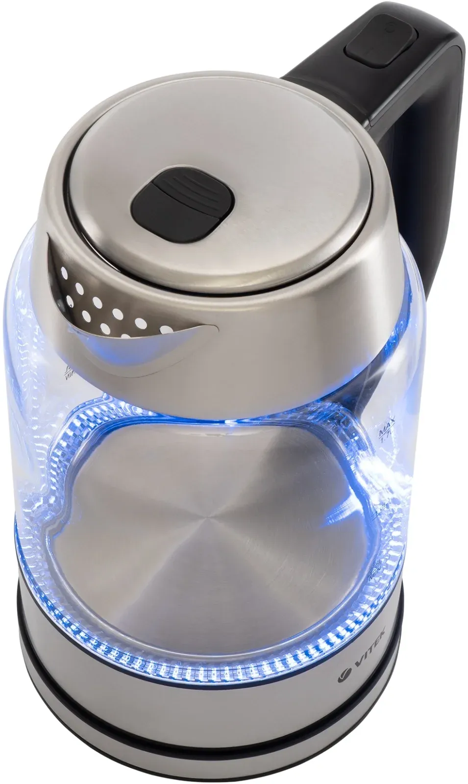 Чайник электрический Vitek VT-7043 1.7л. 2200Вт прозрачный/черный корпус: стекло - фото 7