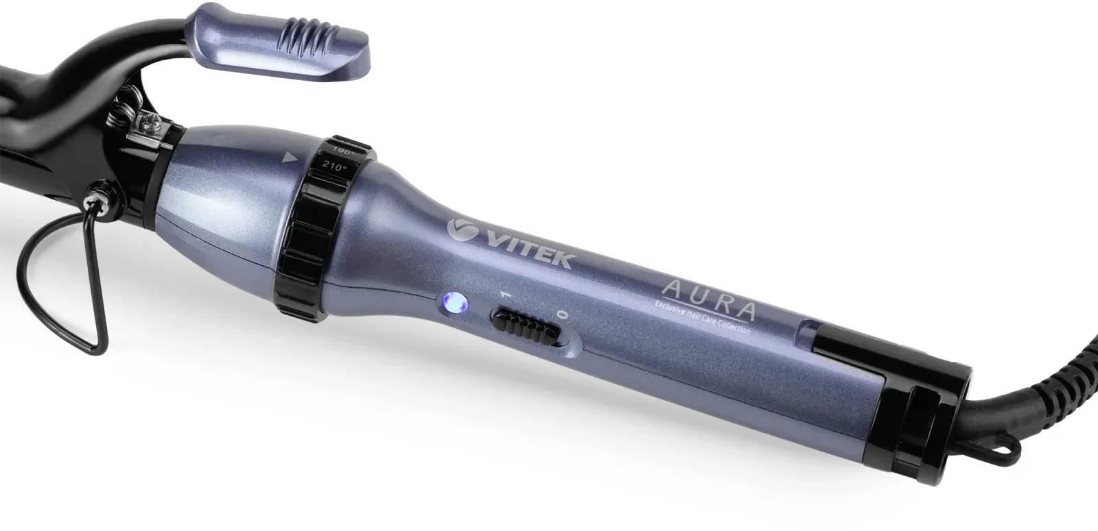 Щипцы Vitek Aura VT-8290 47Вт фиолетовый макс.темп.:210С покрытие:керамико-турмалиновое - фото 3