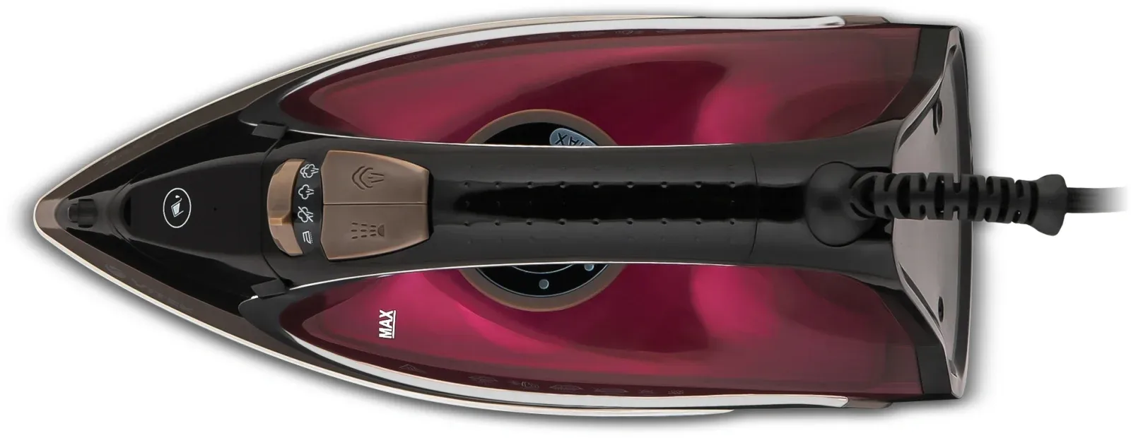 Утюг Vitek VT-8309 2400Вт черный/коричневый/бордовый - фото 2