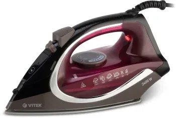 Утюг Vitek VT-8309 2400Вт черный/коричневый/бордовый - фото 7