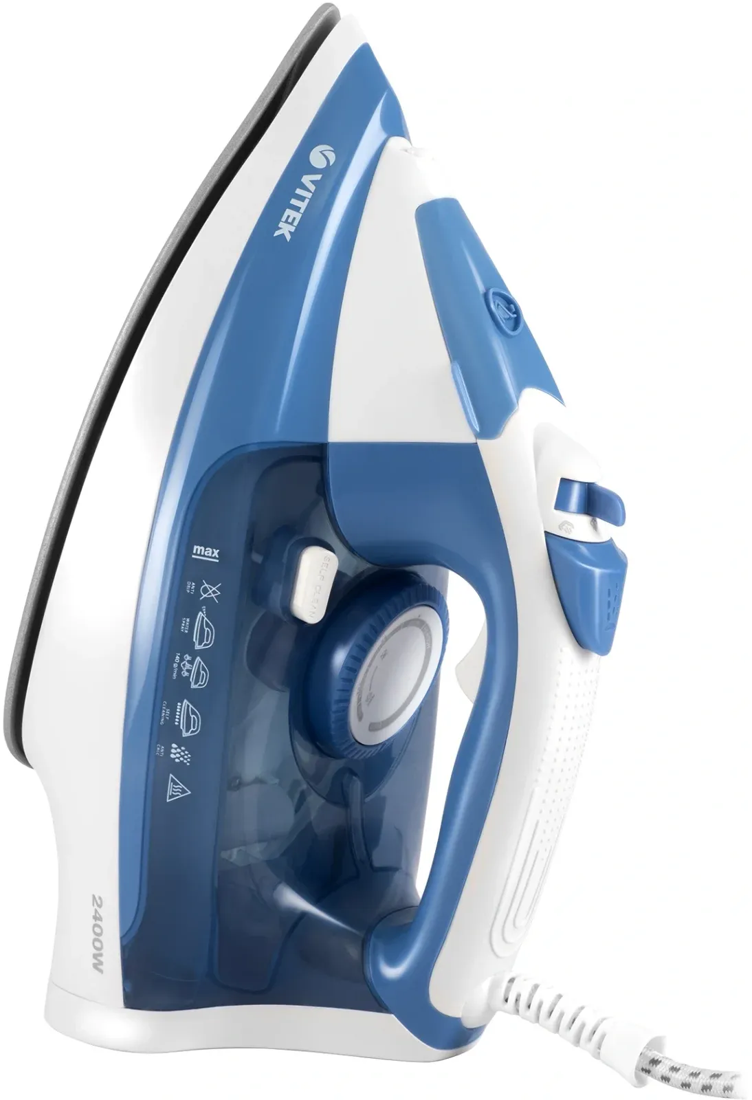 Утюг Vitek VT-8330 2400Вт белый/голубой - фото 4
